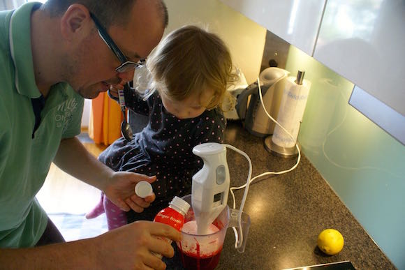 Schlagobers für die Creme beim Eis