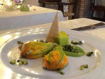 Friaul Lokaltipp Trattoria Al Paradiso Zucchiniblüten